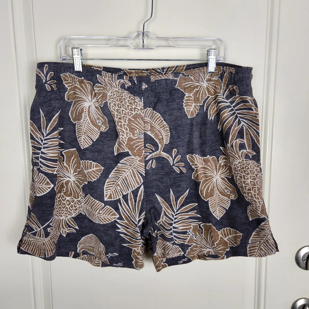 Tommy Bahama Mens Swim Trunks Nylon Shorts Tropical Size M